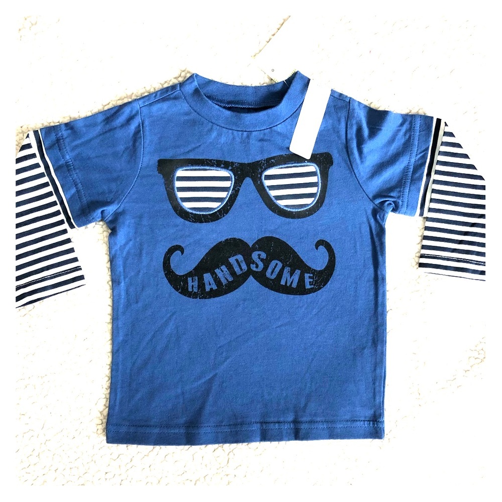 **SOLD** NWT Long Sleeve Handsome Mustache Tee